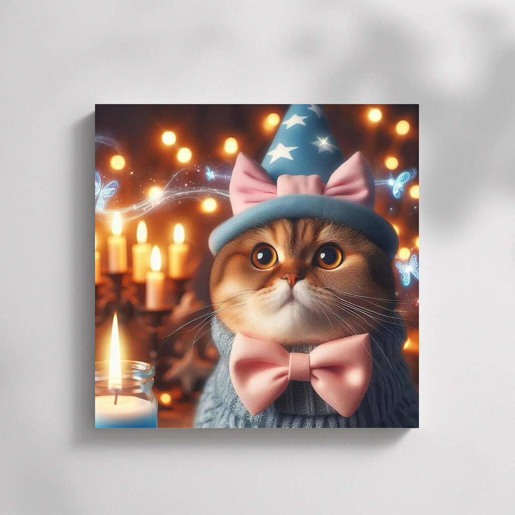 Scottish Fold Cat in a Hat: Magic and Comfort on Your Walls