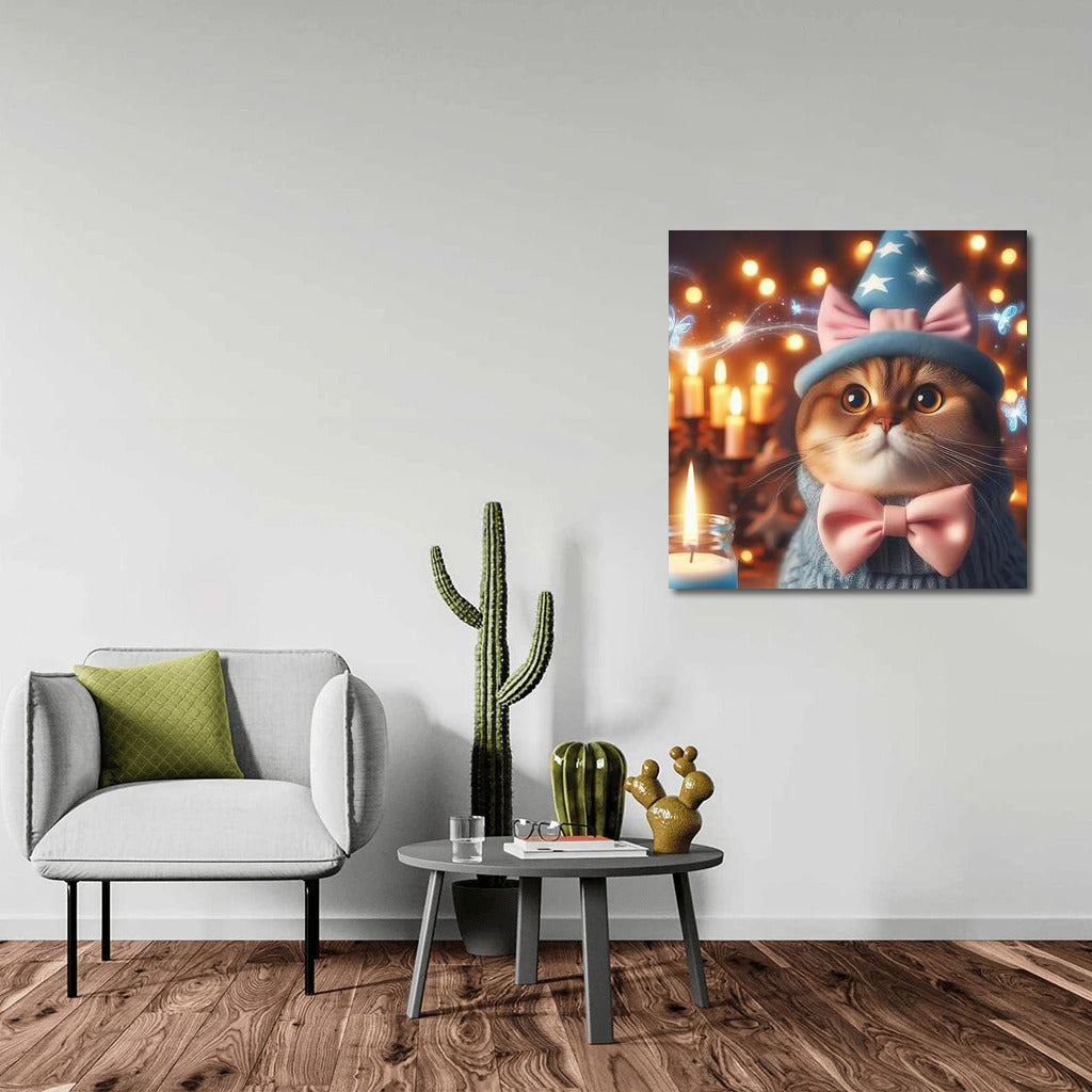 Scottish Fold Cat in a Hat: Magic and Comfort on Your Walls