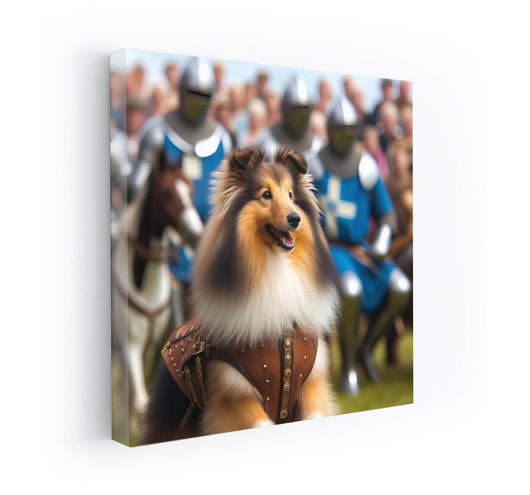 Sheltie Knight in Medieval Tournament: The Playful Spirit of the Shetland Sheepdog