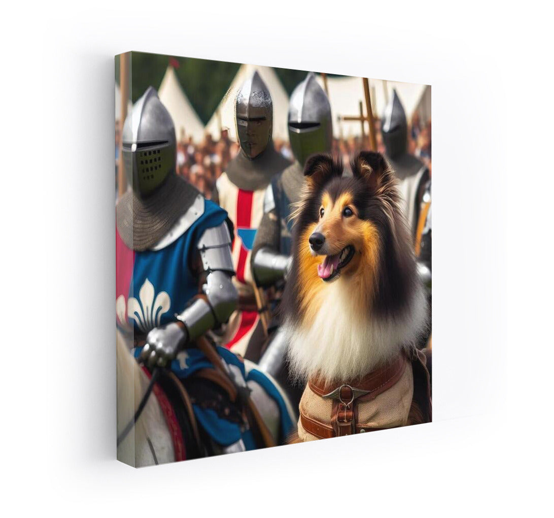 Valiant Sheltie: Shetland Sheepdog at Medieval Tournament