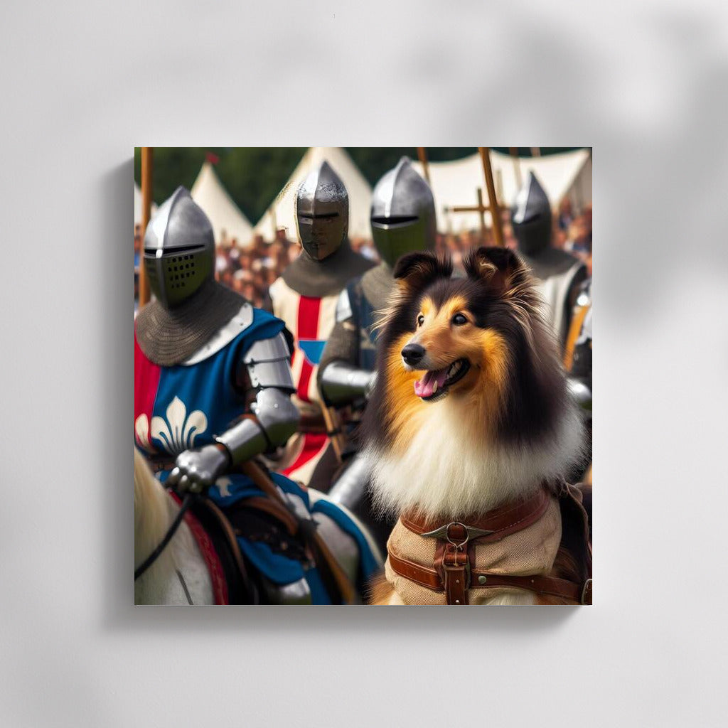 Valiant Sheltie: Shetland Sheepdog at Medieval Tournament
