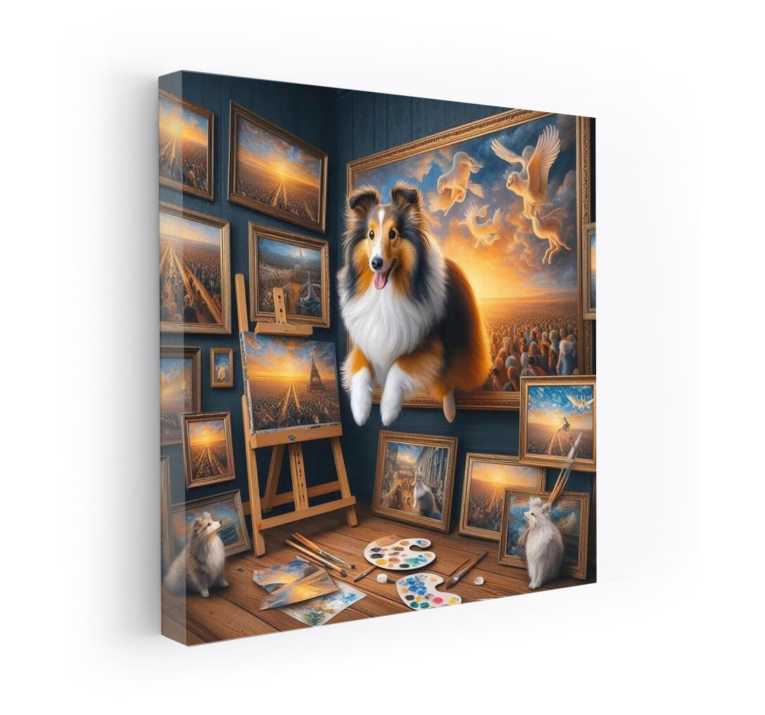 Live Leap: The Sheltie Bringing the Art World to Life