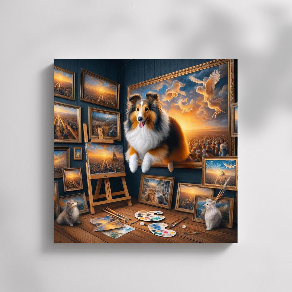 Live Leap: The Sheltie Bringing the Art World to Life