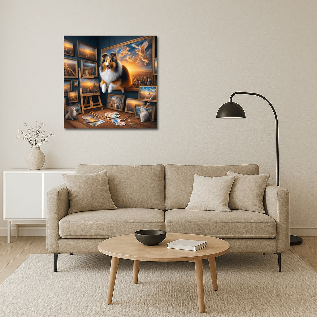 Live Leap: The Sheltie Bringing the Art World to Life