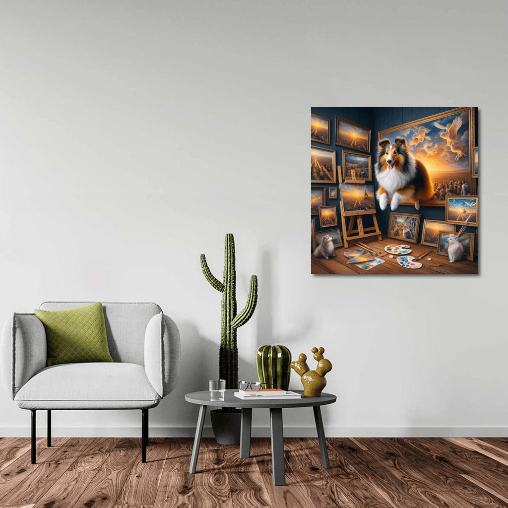 Live Leap: The Sheltie Bringing the Art World to Life