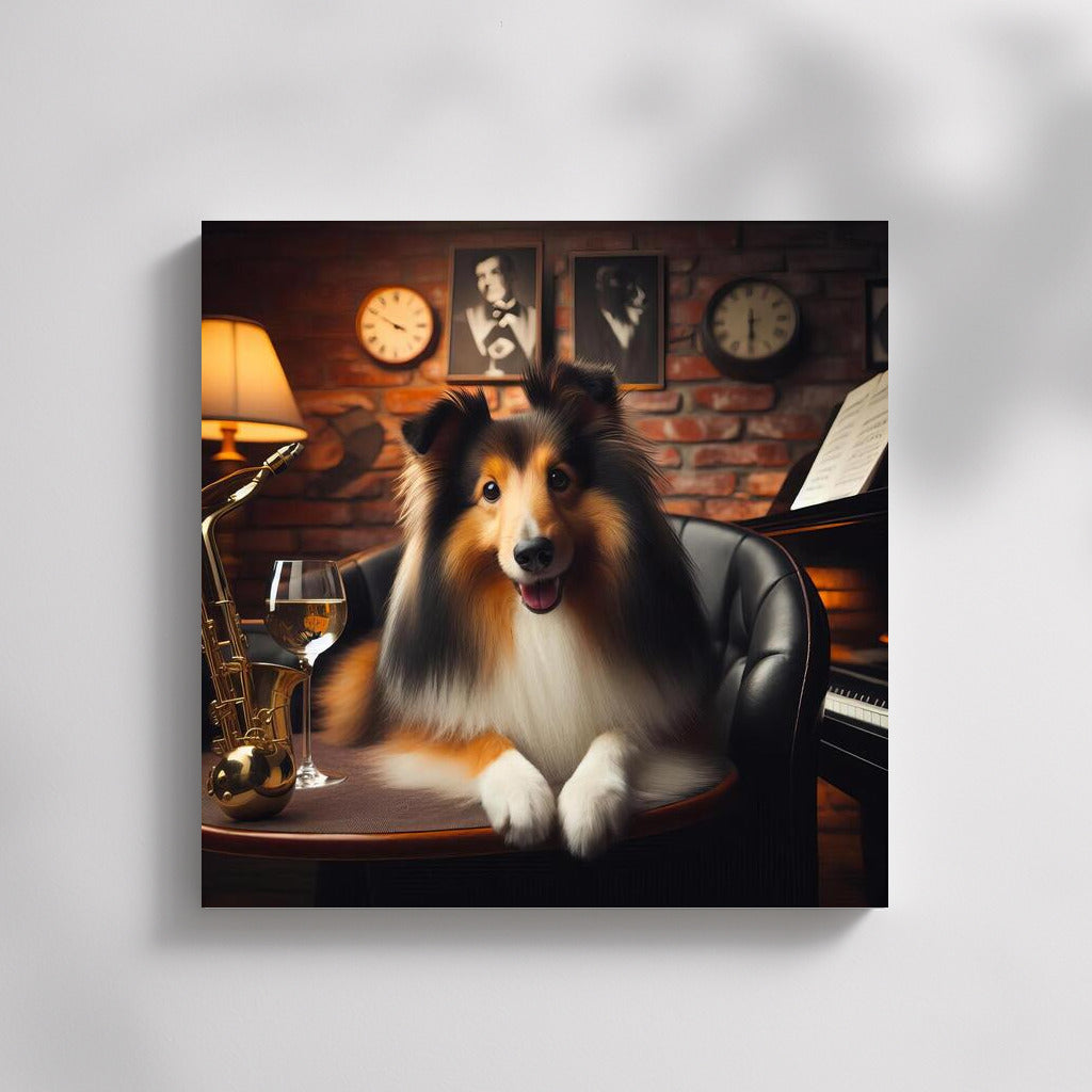 Jazz Evening with Sheltie: Shetland Sheepdog at the Music Club