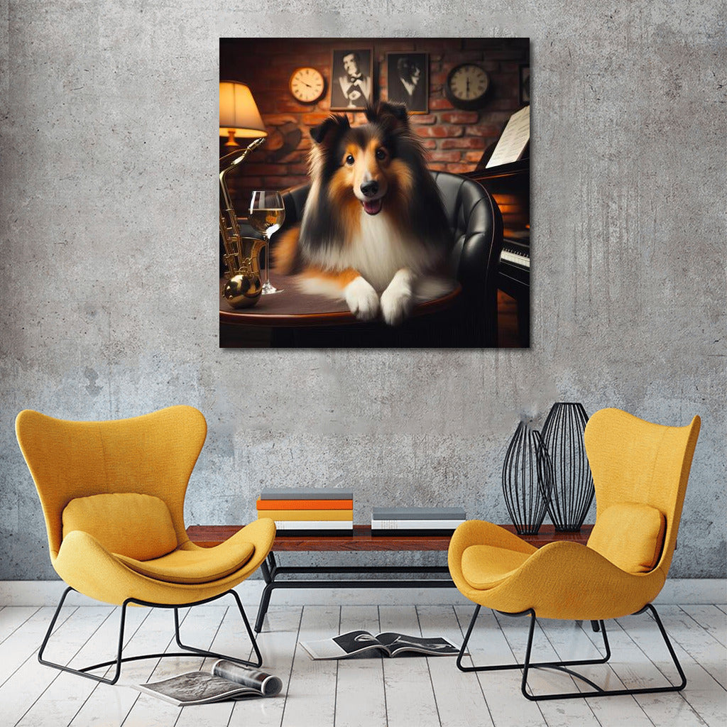 Jazz Evening with Sheltie: Shetland Sheepdog at the Music Club