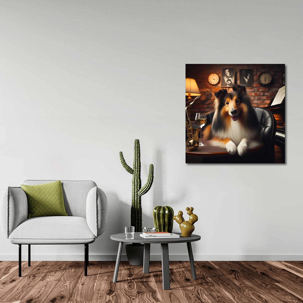 Jazz Evening with Sheltie: Shetland Sheepdog at the Music Club