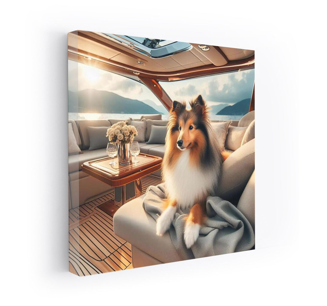 Sheltie on a Yacht: Elegance and Luxury in the Interior