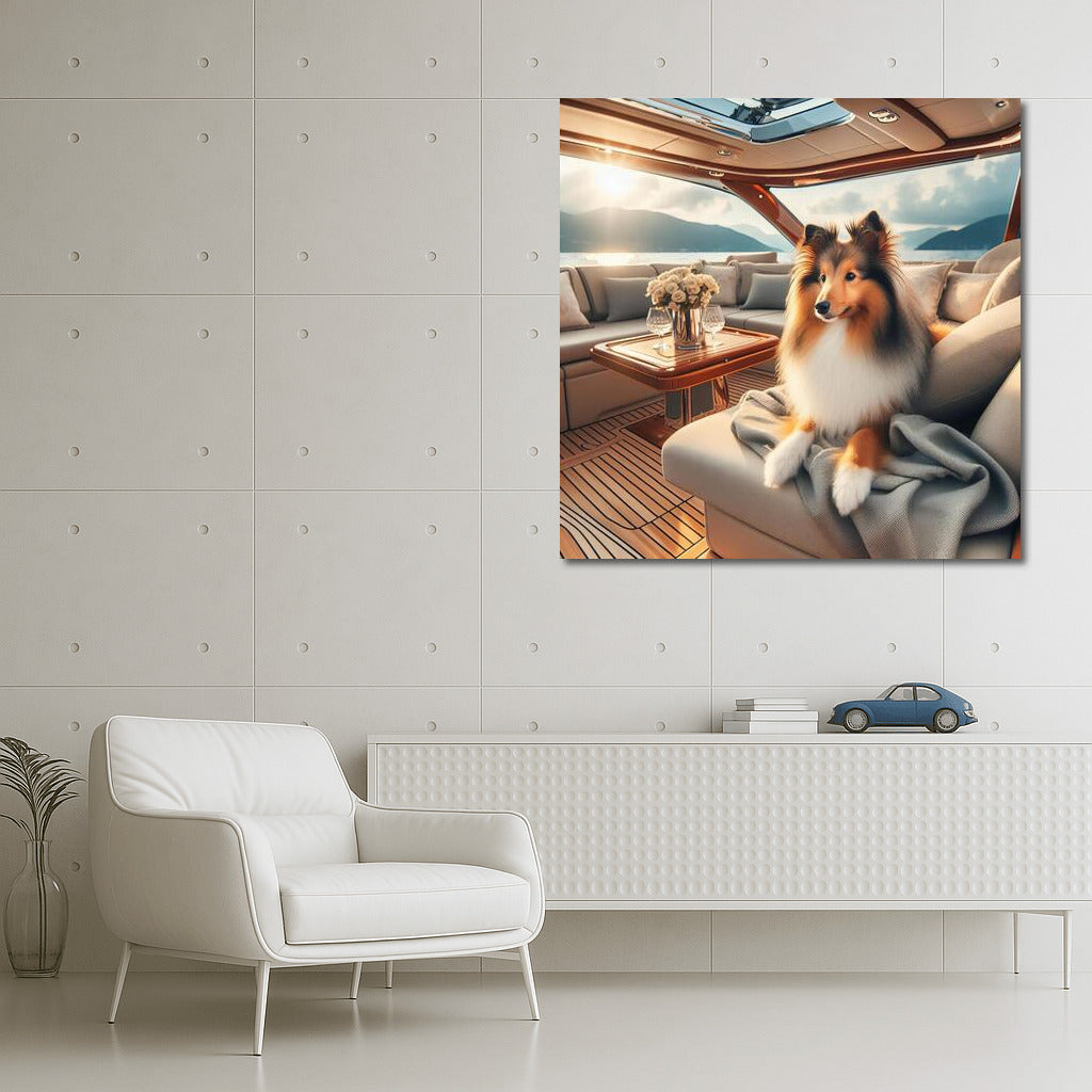 Sheltie on a Yacht: Elegance and Luxury in the Interior