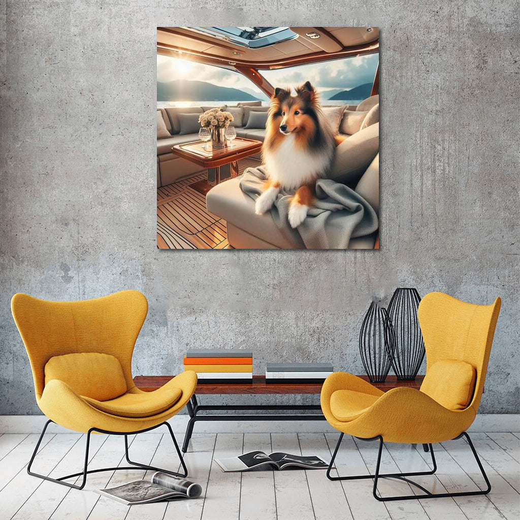 Sheltie on a Yacht: Elegance and Luxury in the Interior