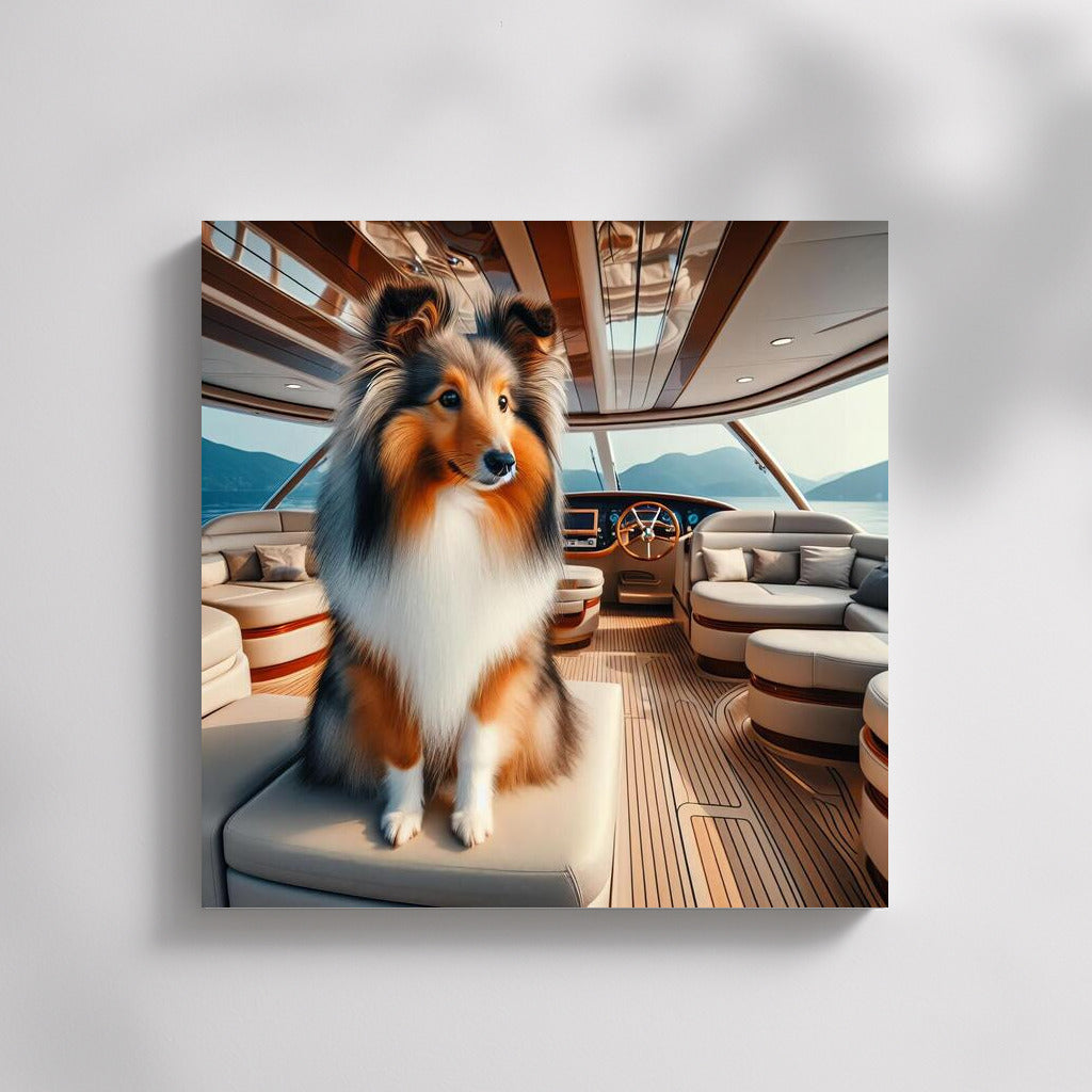 Sheltie on a Yacht: Maritime Elegance