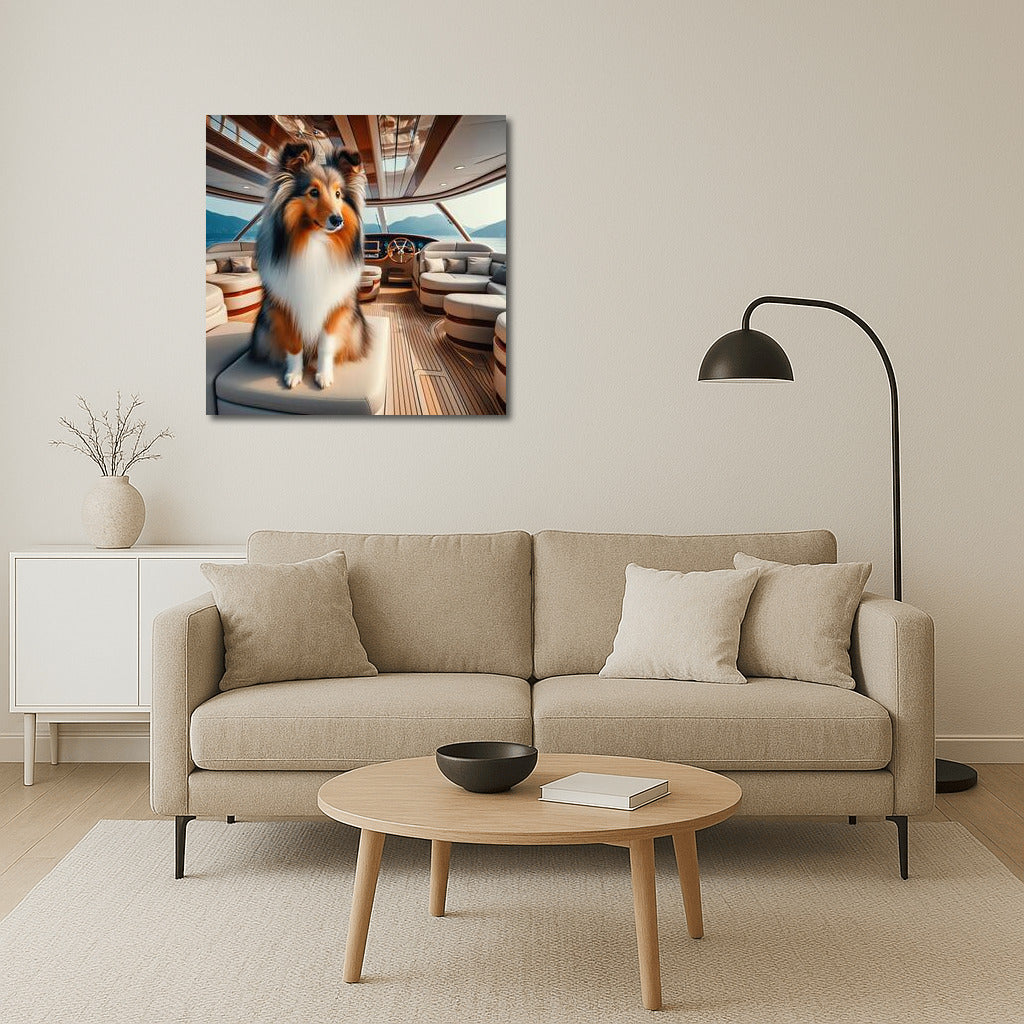 Sheltie on a Yacht: Maritime Elegance