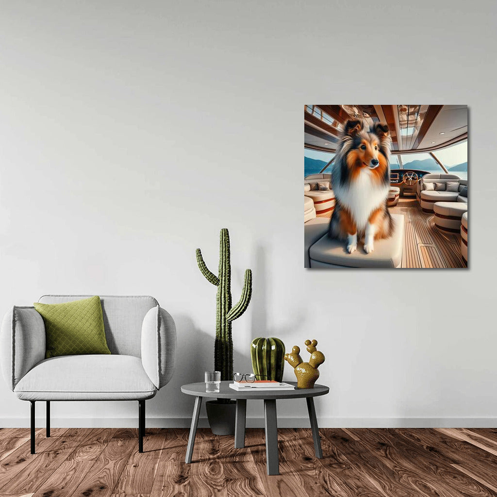 Sheltie on a Yacht: Maritime Elegance