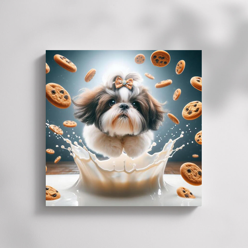 Shih Tzu in Milk Dive: Flight of the Cookie