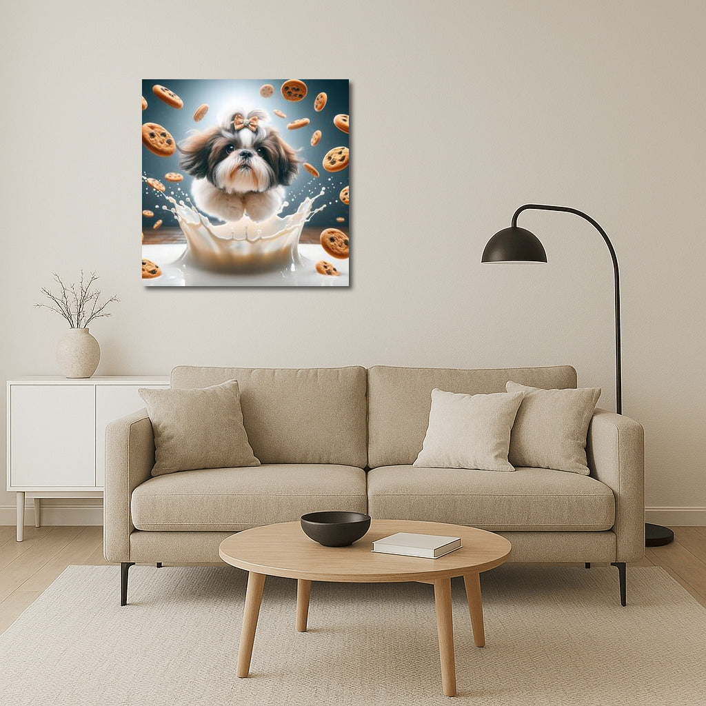 Shih Tzu in Milk Dive: Flight of the Cookie