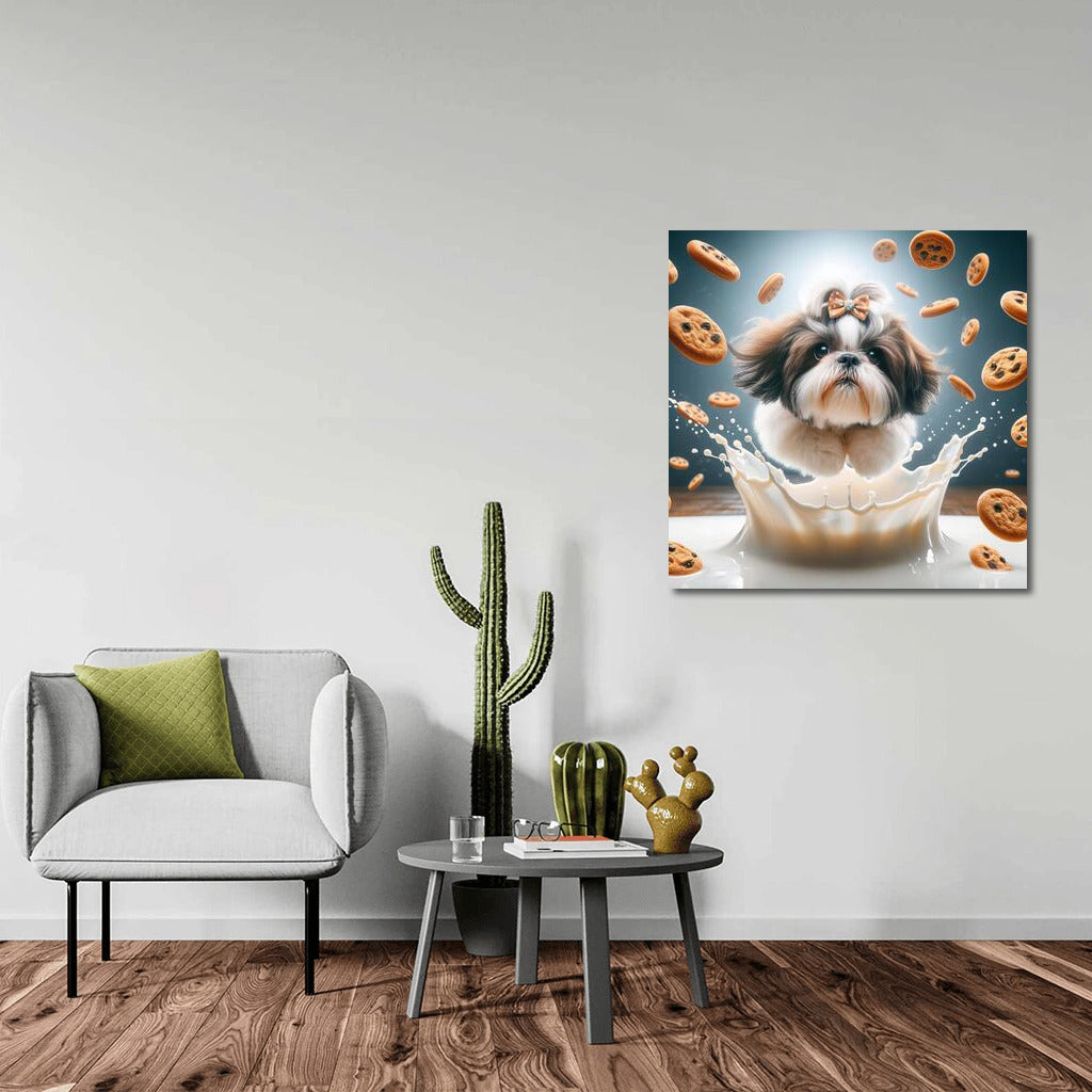 Shih Tzu in Milk Dive: Flight of the Cookie