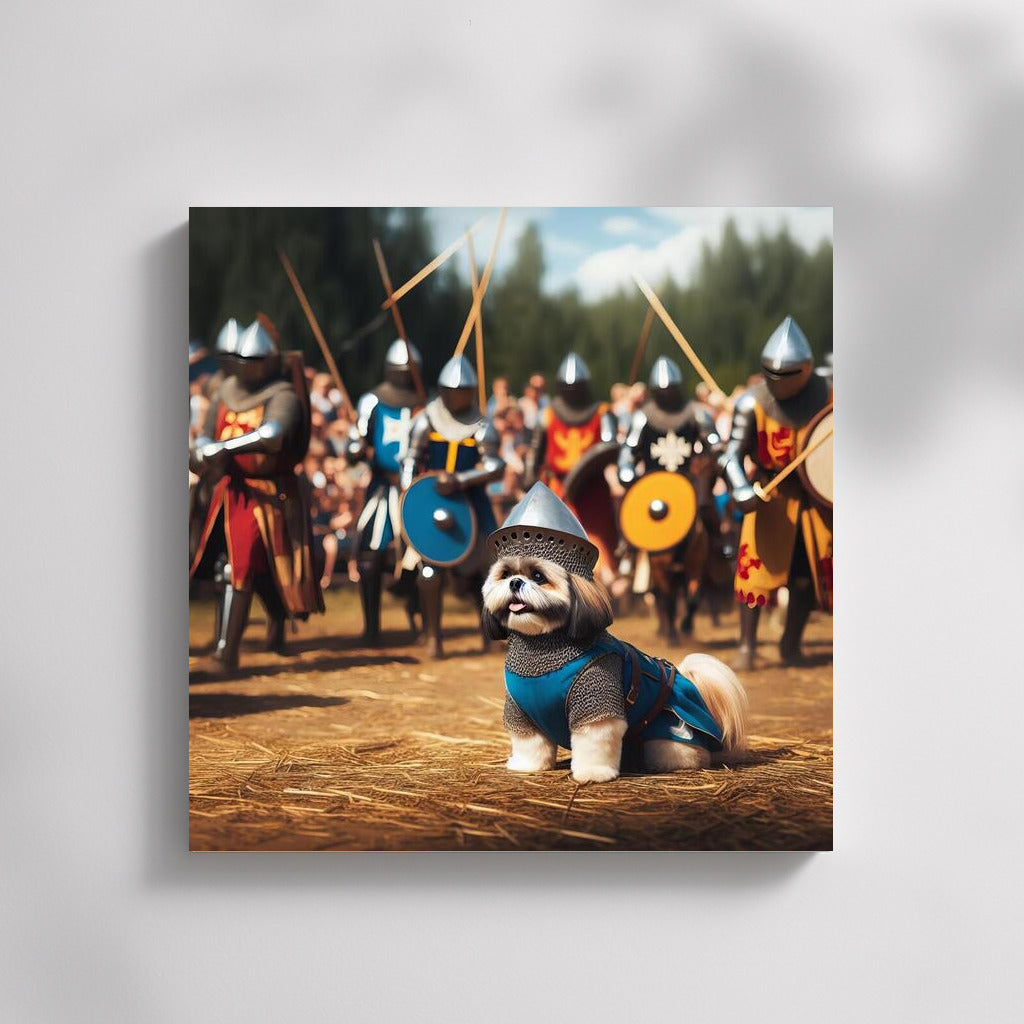 Knight's Tournament: Brave Shih Tzu in the Middle Ages