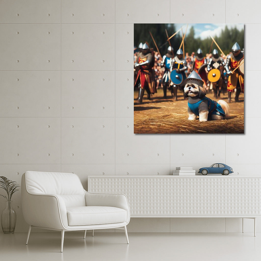 Knight's Tournament: Brave Shih Tzu in the Middle Ages