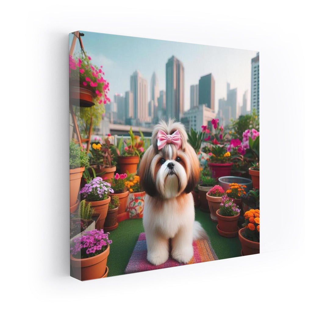 Urban Shih Tzu Among Flowers: The Charm of Urbanism