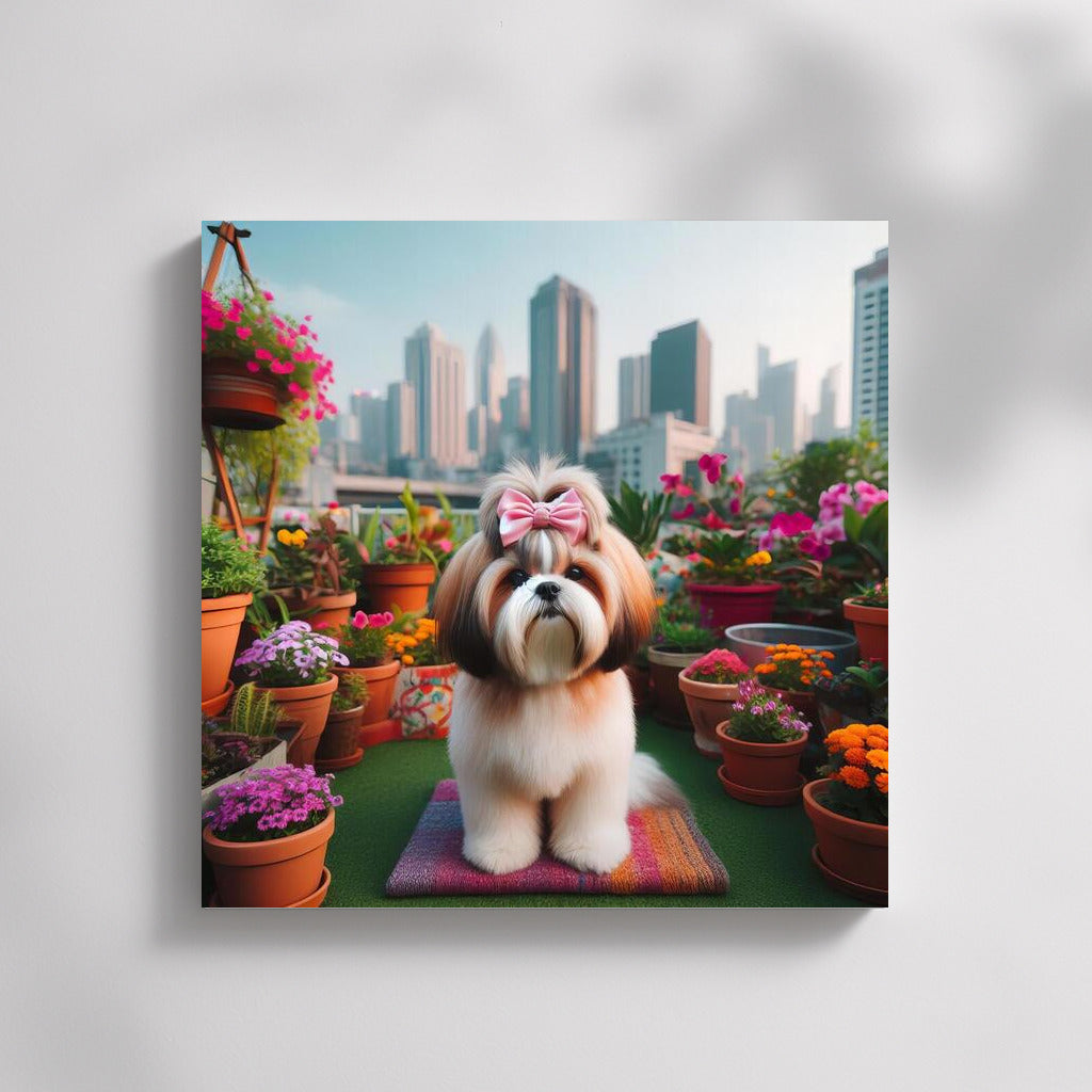 Urban Shih Tzu Among Flowers: The Charm of Urbanism