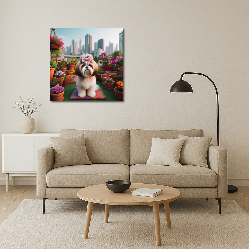 Urban Shih Tzu Among Flowers: The Charm of Urbanism