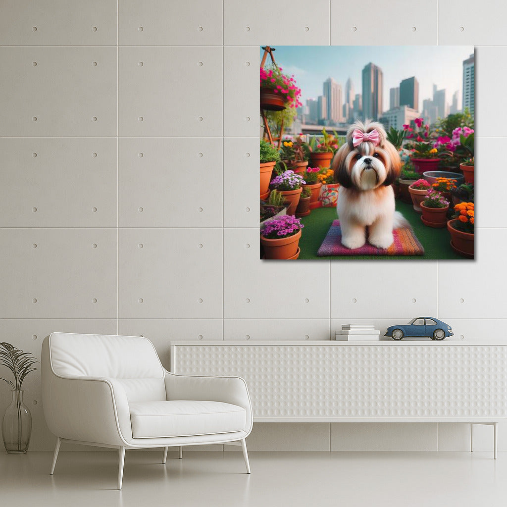 Urban Shih Tzu Among Flowers: The Charm of Urbanism