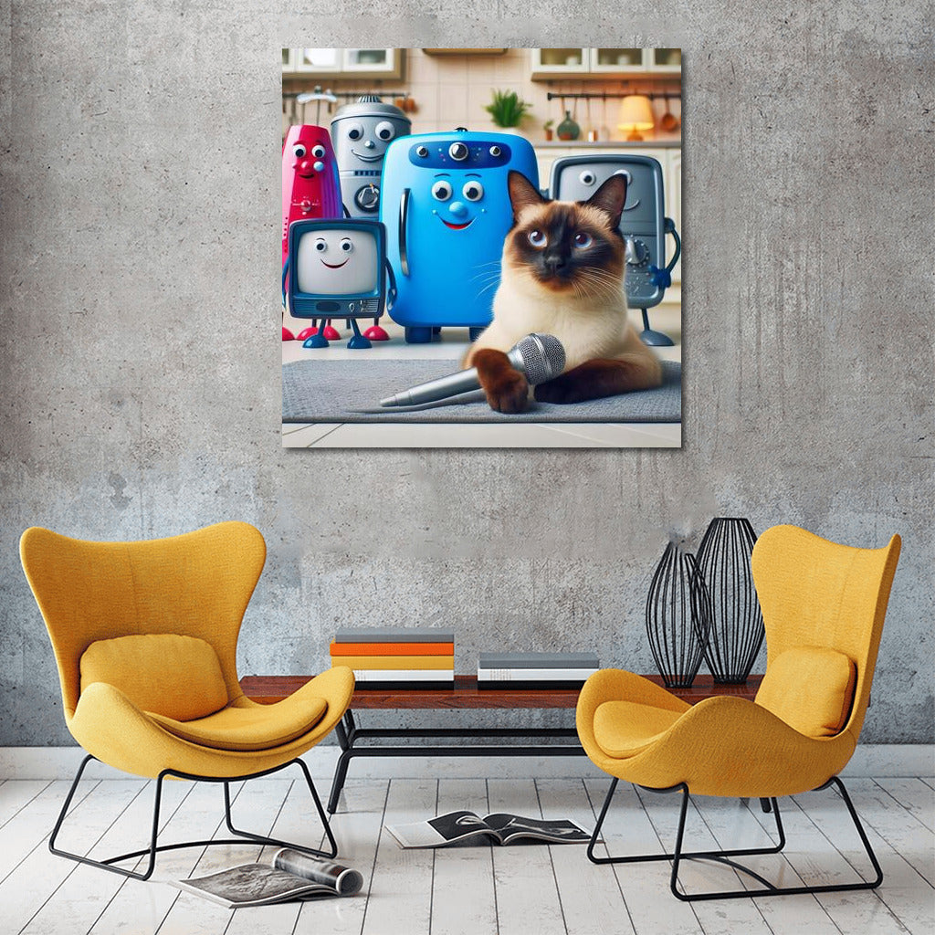 Siamese Cat TV Presenter: The Magical World of Living Technology