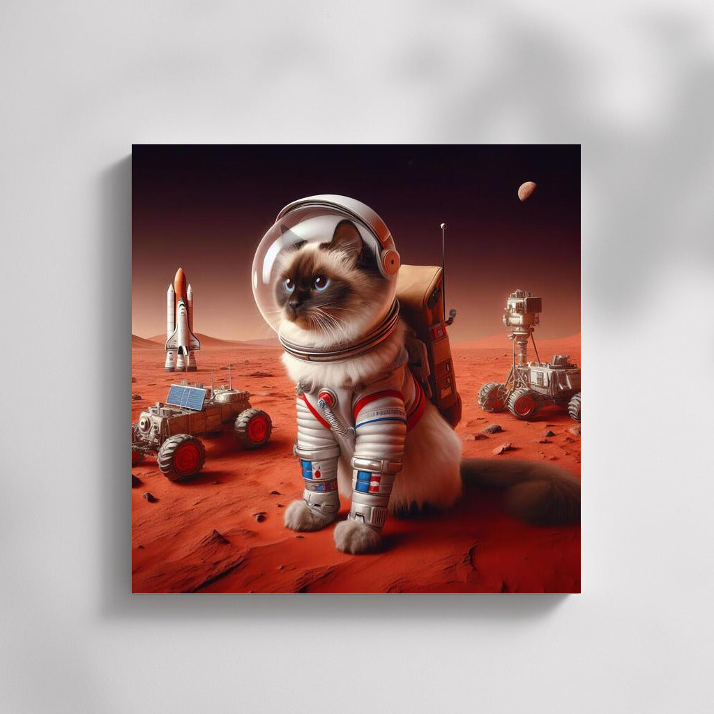 Siamese Cat on Mars: A Space Adventure in a Spacesuit