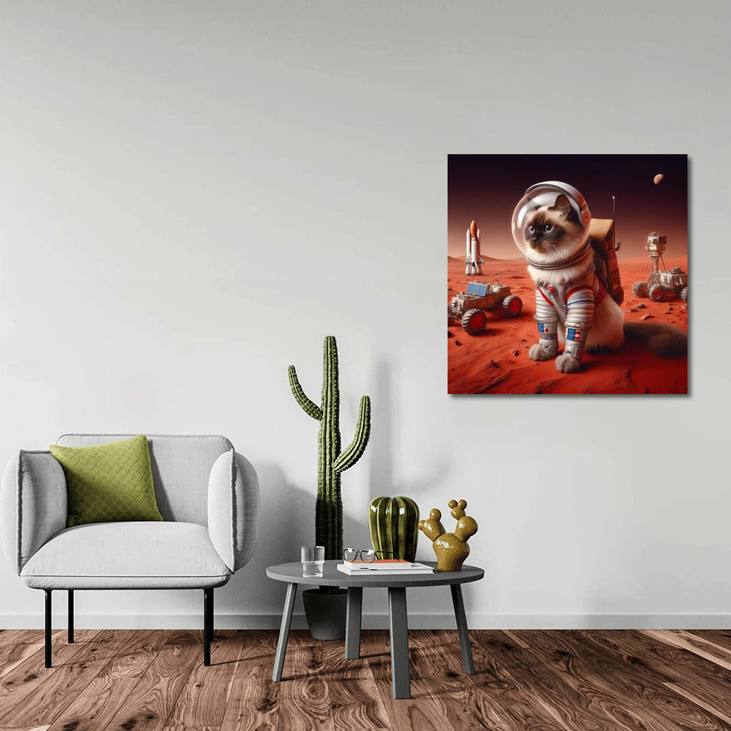 Siamese Cat on Mars: A Space Adventure in a Spacesuit
