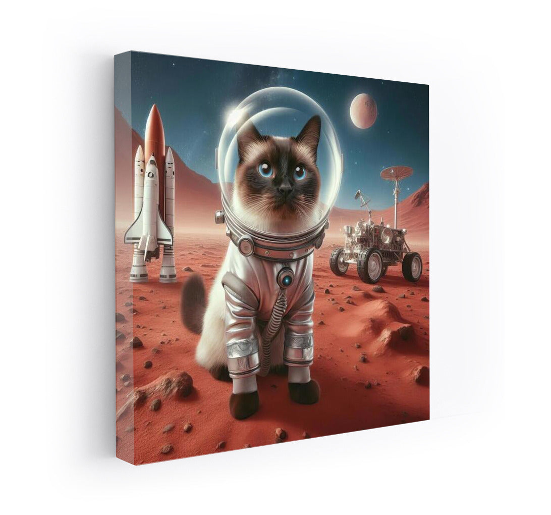 Siamese Space Cat on Mars: Explorer of the Red Planet