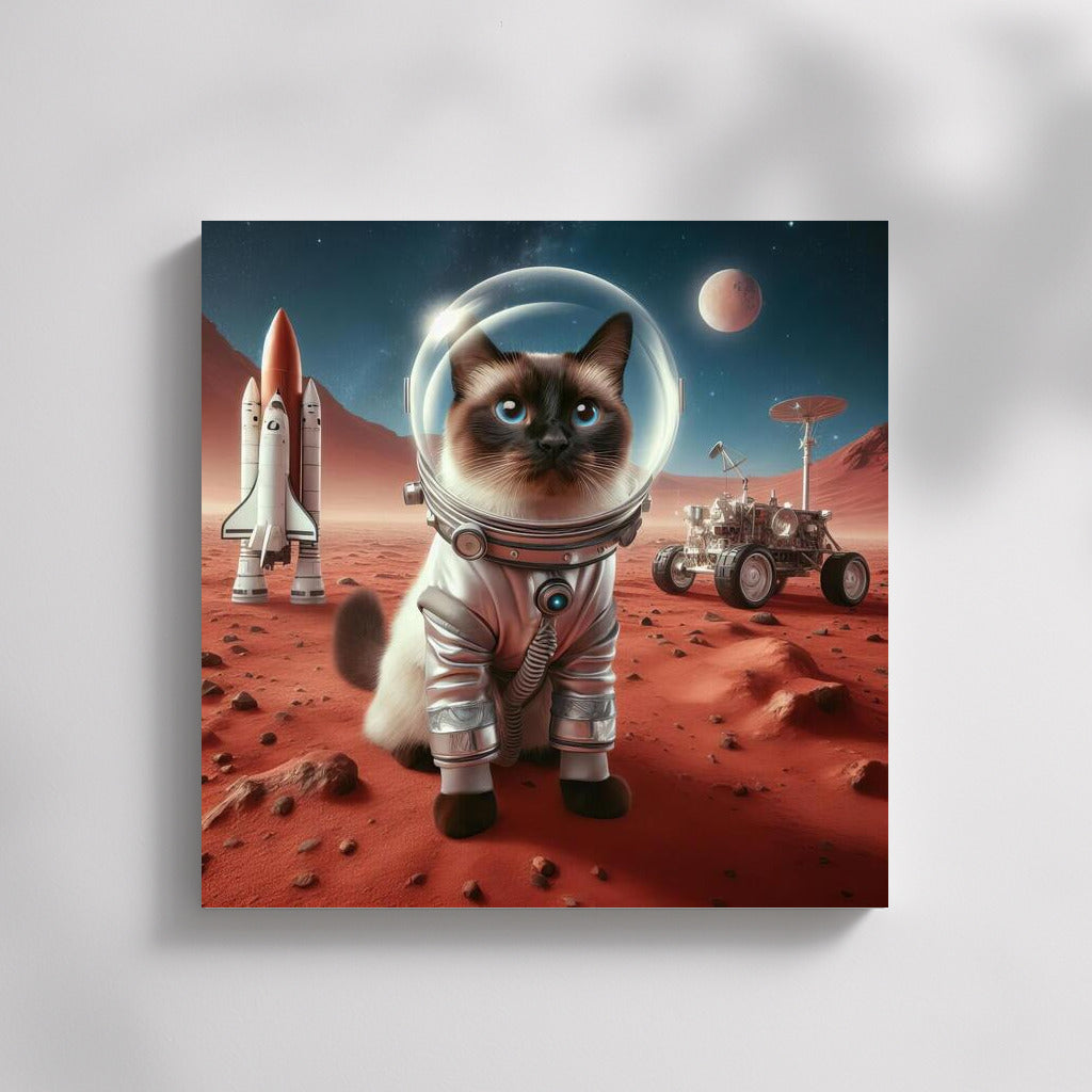 Siamese Space Cat on Mars: Explorer of the Red Planet