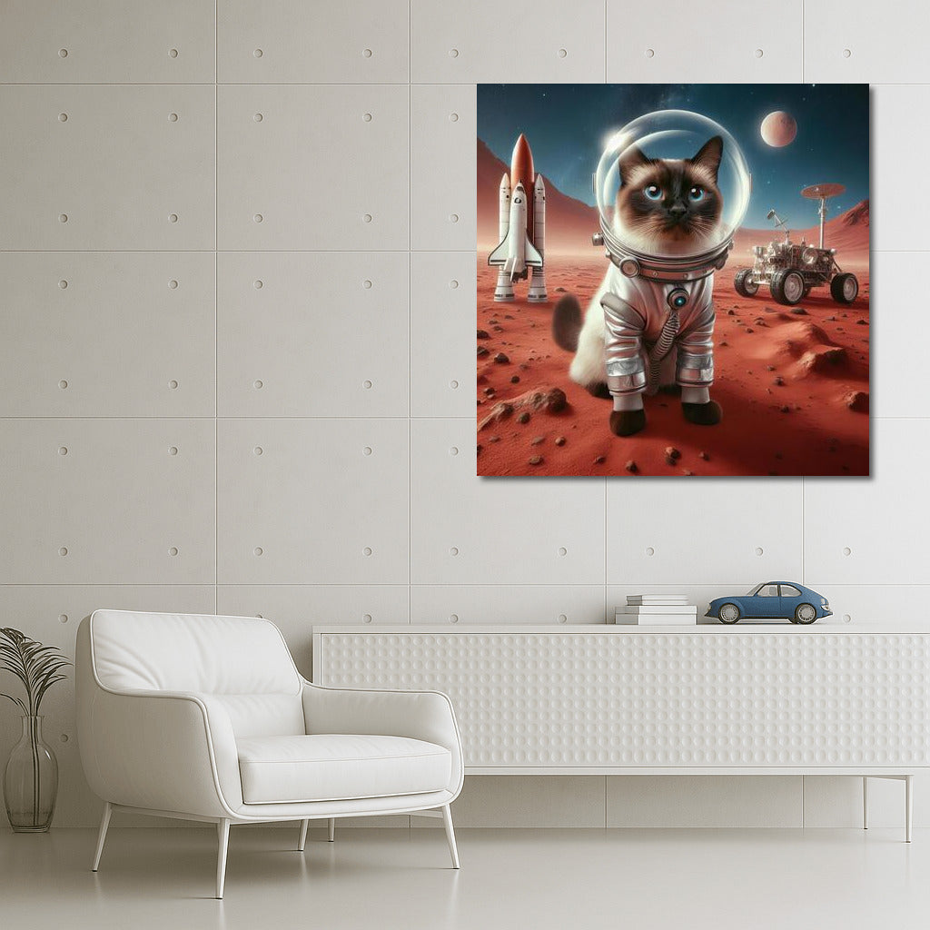 Siamese Space Cat on Mars: Explorer of the Red Planet