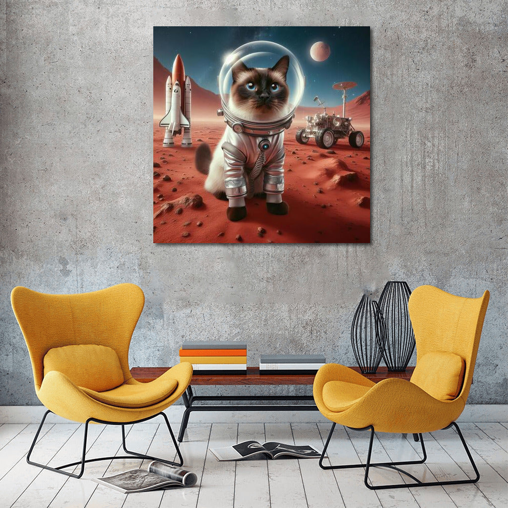 Siamese Space Cat on Mars: Explorer of the Red Planet