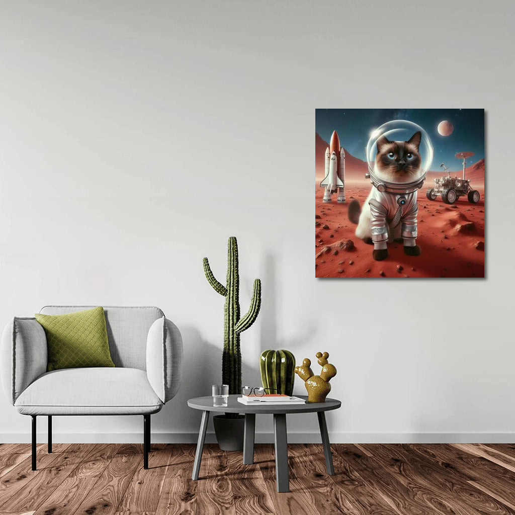 Siamese Space Cat on Mars: Explorer of the Red Planet