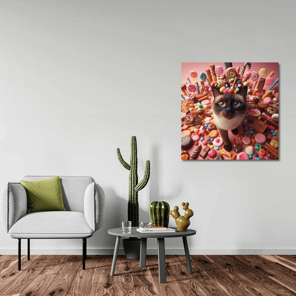 Siamese Cat in Chocolate Candy Parade: Sweet Magic