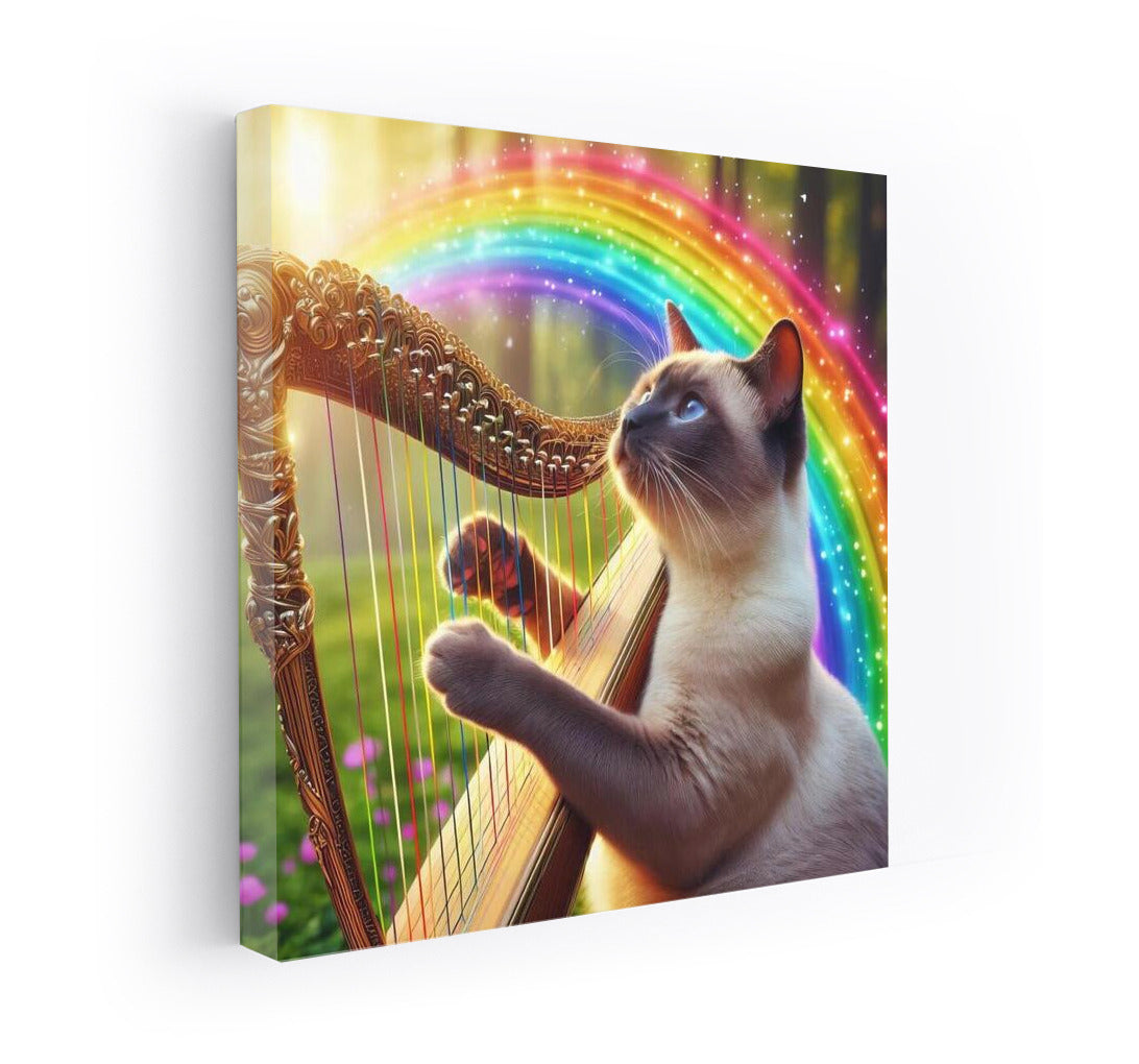 Siamese Cat and Rainbow Harp: Music That Brings Nature to Life