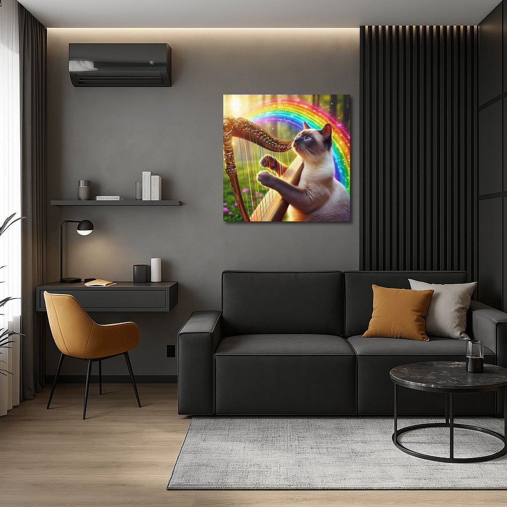 Siamese Cat and Rainbow Harp: Music That Brings Nature to Life