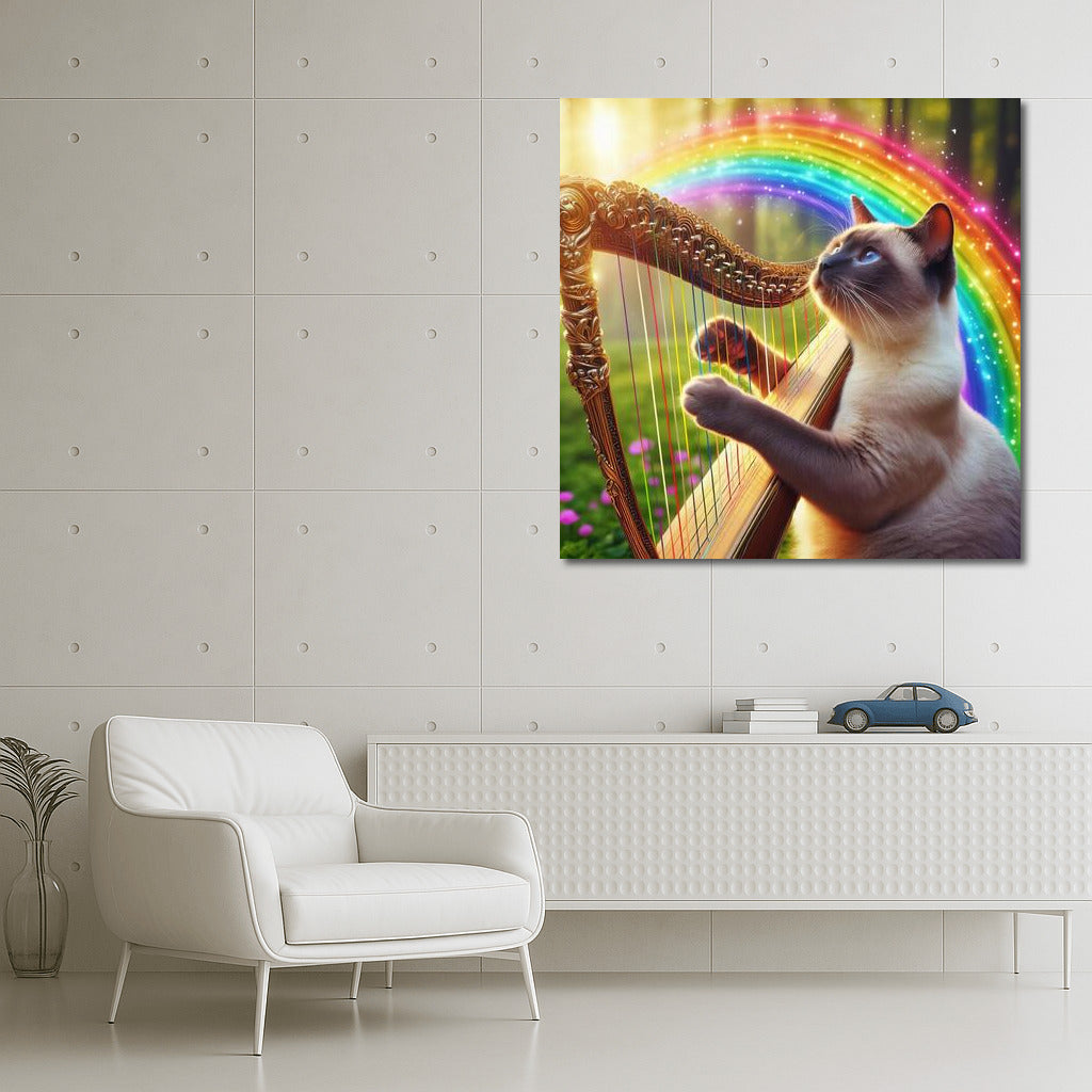 Siamese Cat and Rainbow Harp: Music That Brings Nature to Life