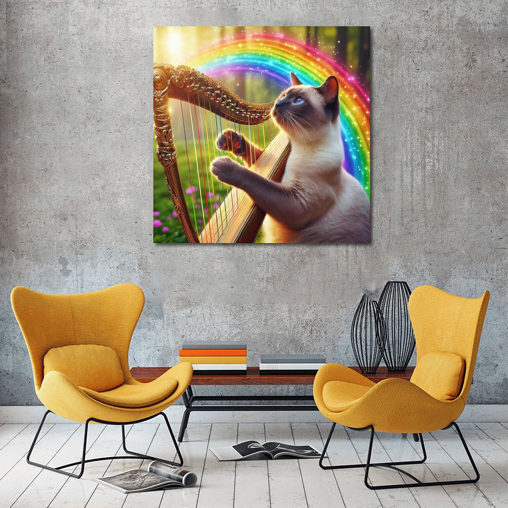 Siamese Cat and Rainbow Harp: Music That Brings Nature to Life
