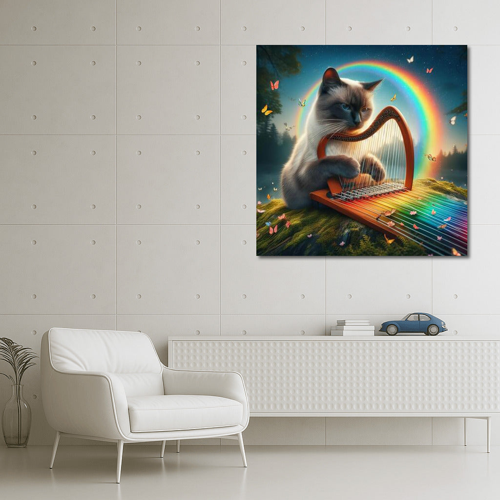 Siamese Cat and the Magic of the Rainbow Harp: Nature Comes to Life