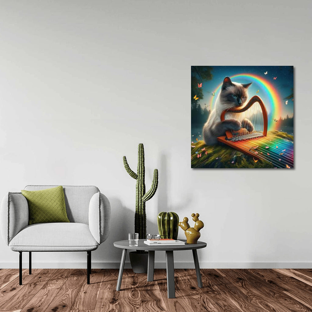 Siamese Cat and the Magic of the Rainbow Harp: Nature Comes to Life