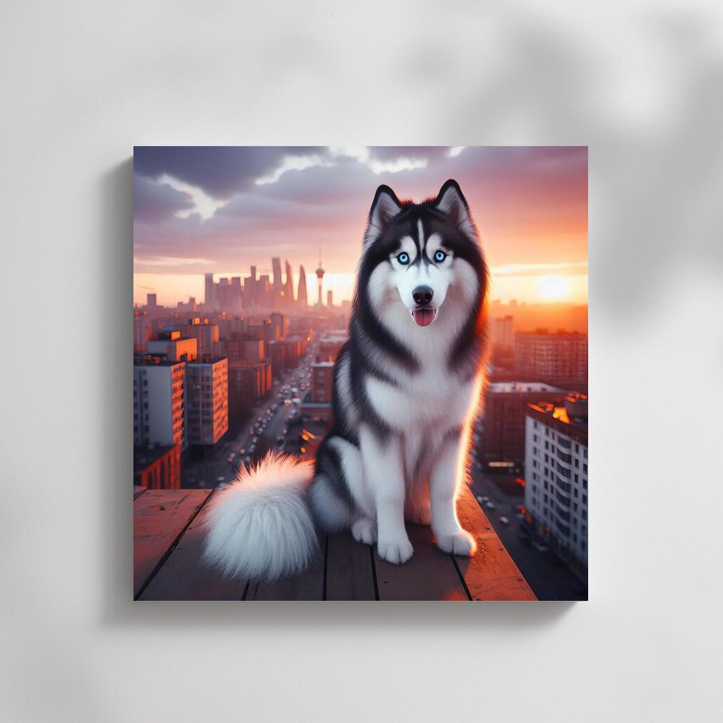 Siberian Husky on the City Roof: Style and Comfort in Your Interior