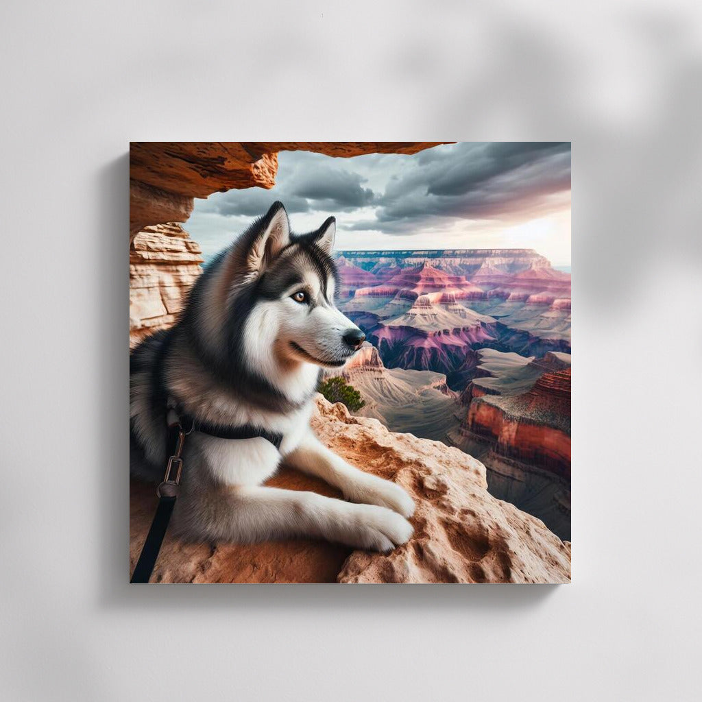 Huskies on the Rim of the Grand Canyon: Adventure in the Heart of Nature