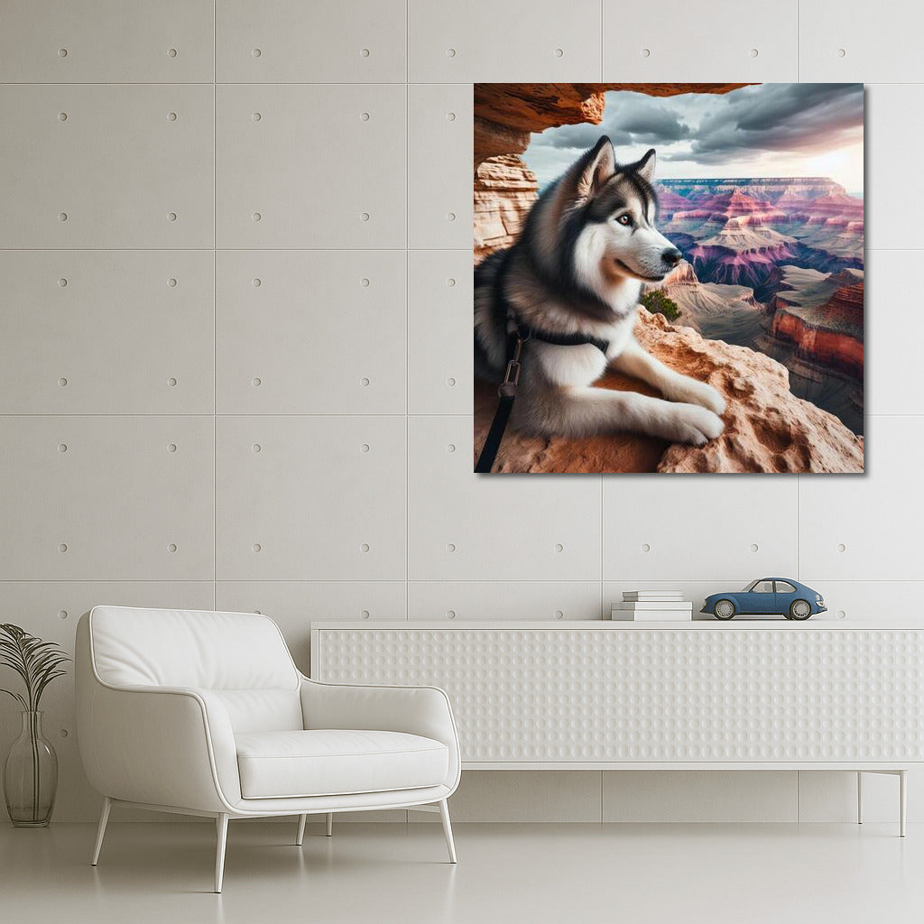 Huskies on the Rim of the Grand Canyon: Adventure in the Heart of Nature