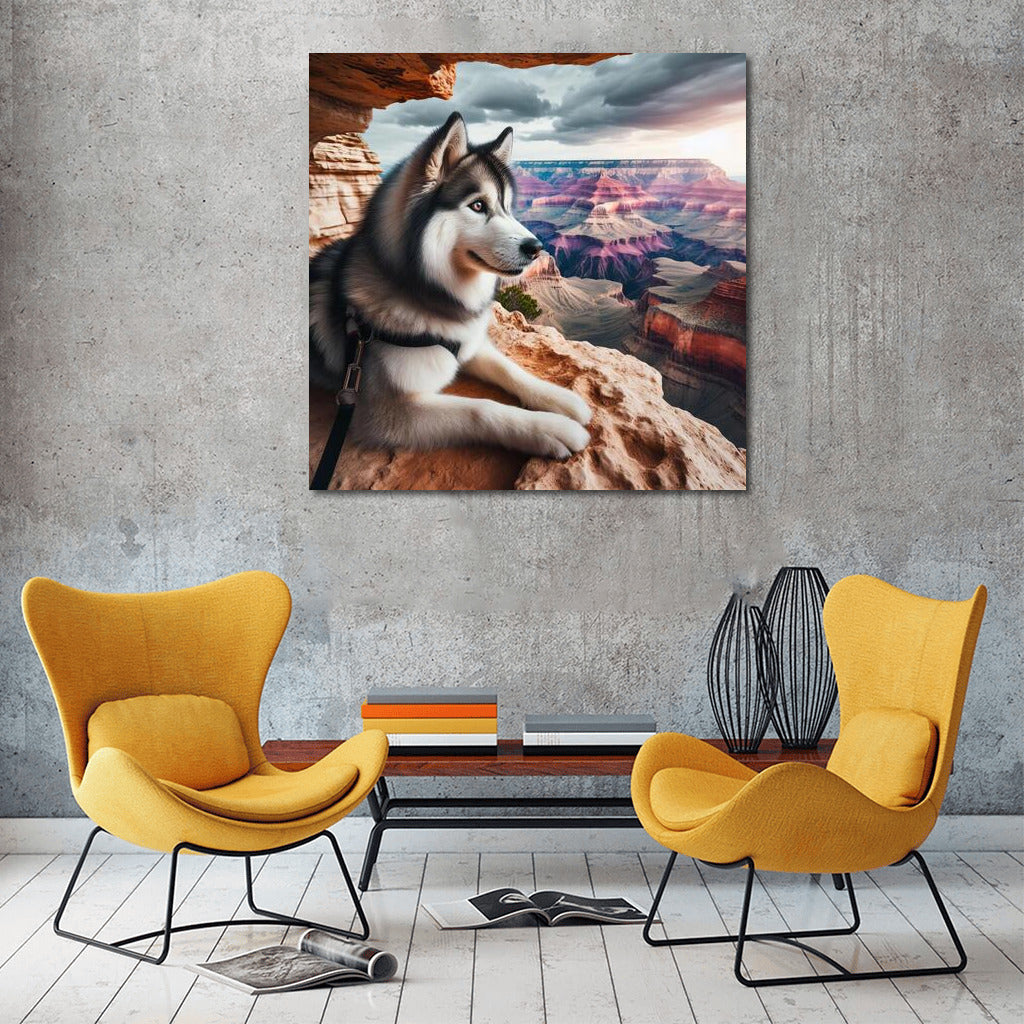 Huskies on the Rim of the Grand Canyon: Adventure in the Heart of Nature