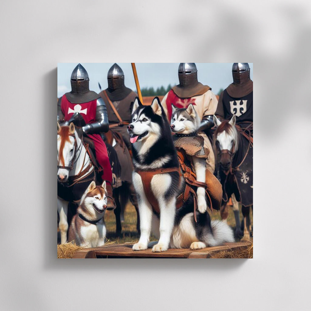 Siberian Husky in Medieval Tournament: Courage and Fantasy