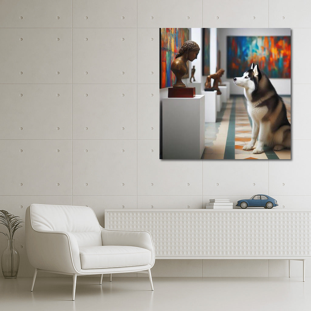 Siberian Husky in the Gallery: Art and Canine Elegance for Your Interior