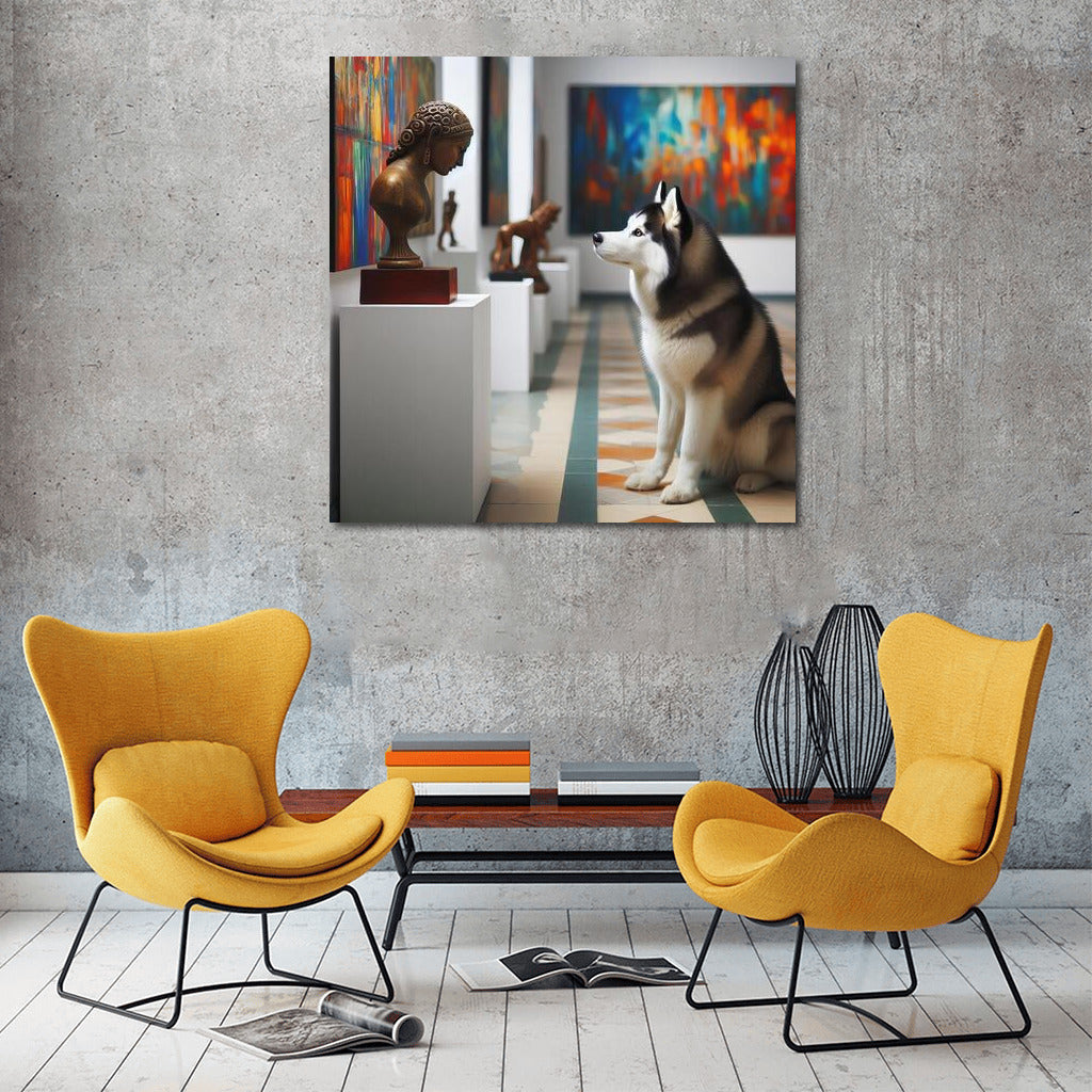 Siberian Husky in the Gallery: Art and Canine Elegance for Your Interior