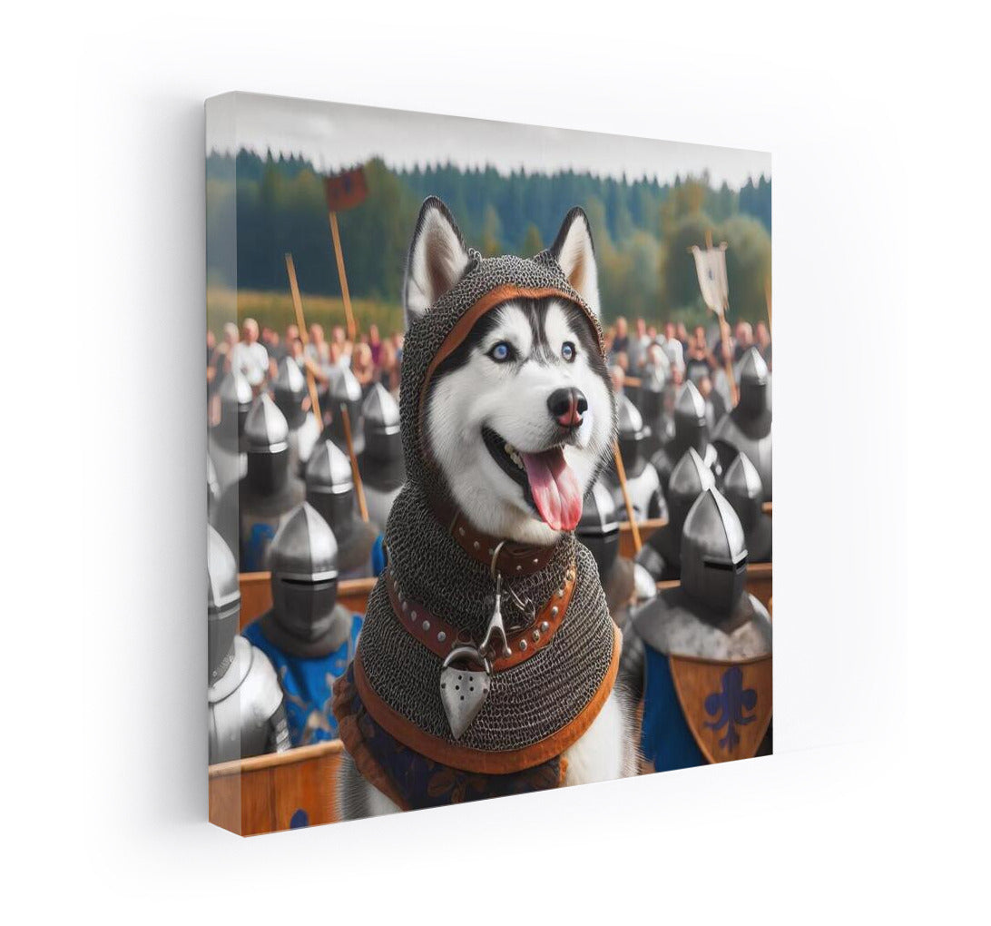 Knight of the North: Siberian Husky at the Medieval Tournament